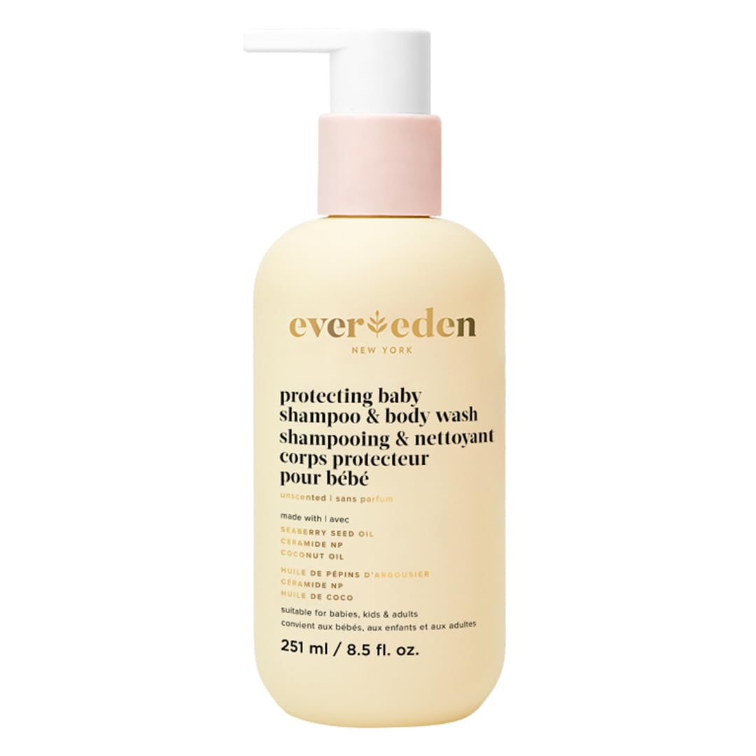 Evereden Protecting Baby Body Wash bottle, fragrance-free gentle cleanse for newborn skin.