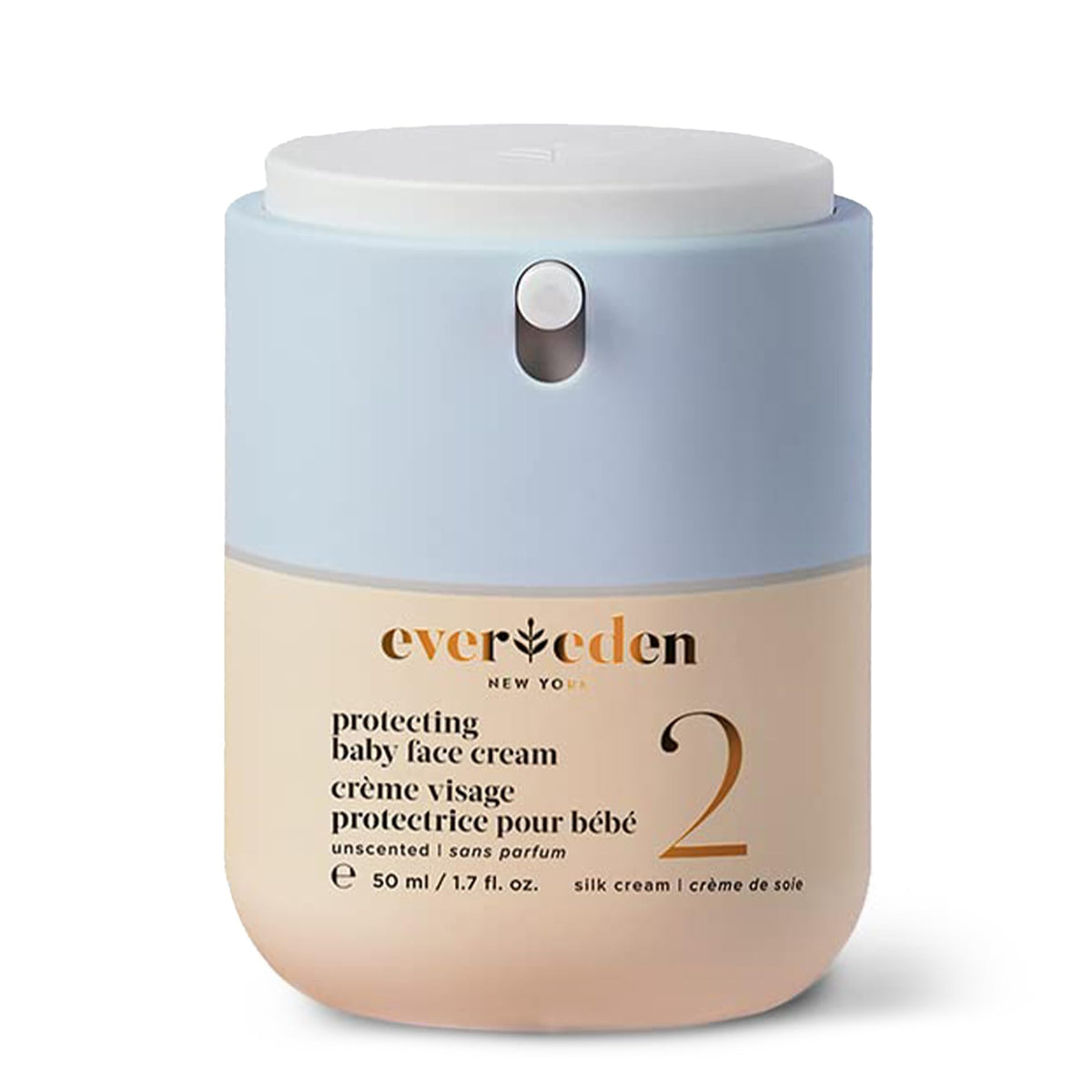 Evereden Protecting Baby Face Cream bottle front, gentle, fragrance-free for delicate infant skin.