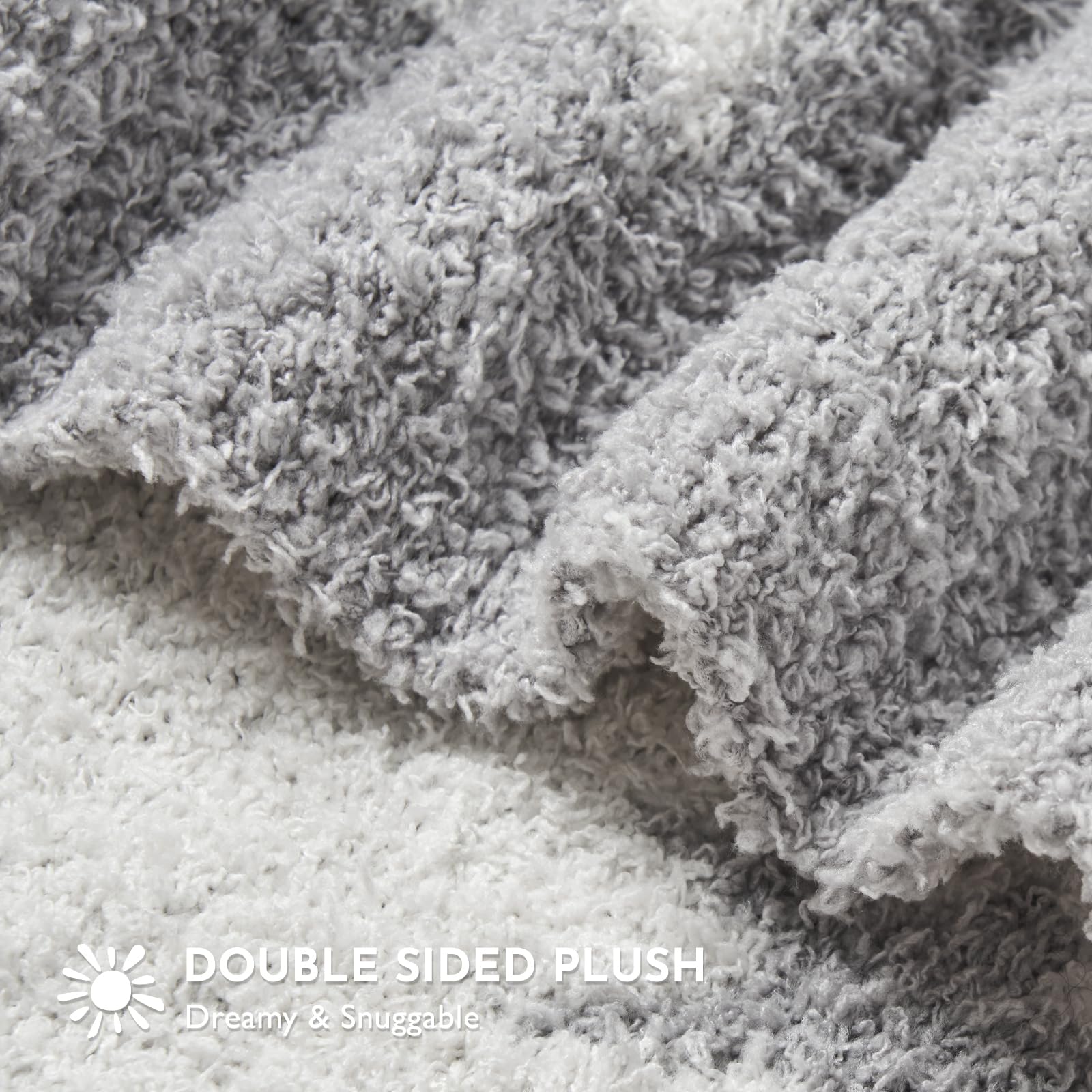 EVERGRACEHOME blanket on sofa invites snuggles during movie night.
