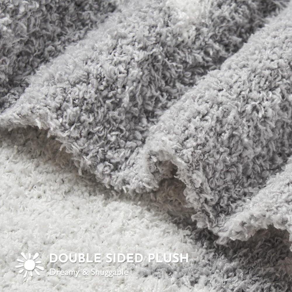 EVERGRACEHOME blanket on sofa invites snuggles during movie night.