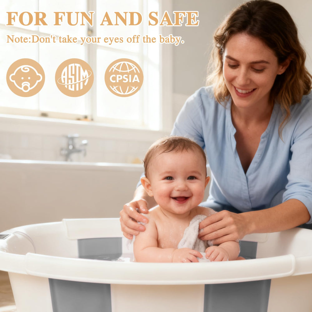 EverKiddo grey bathtub close-up highlights smooth, safe surface.