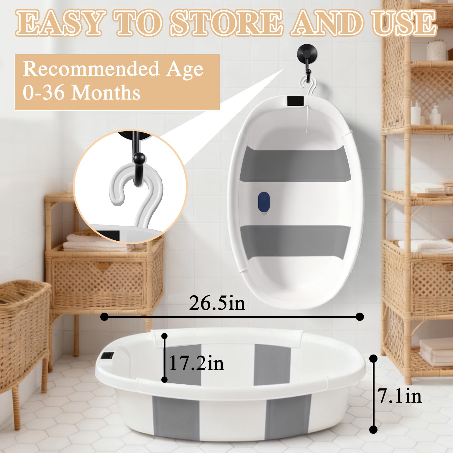 EverKiddo tub is portable for travel and quick setup anywhere.