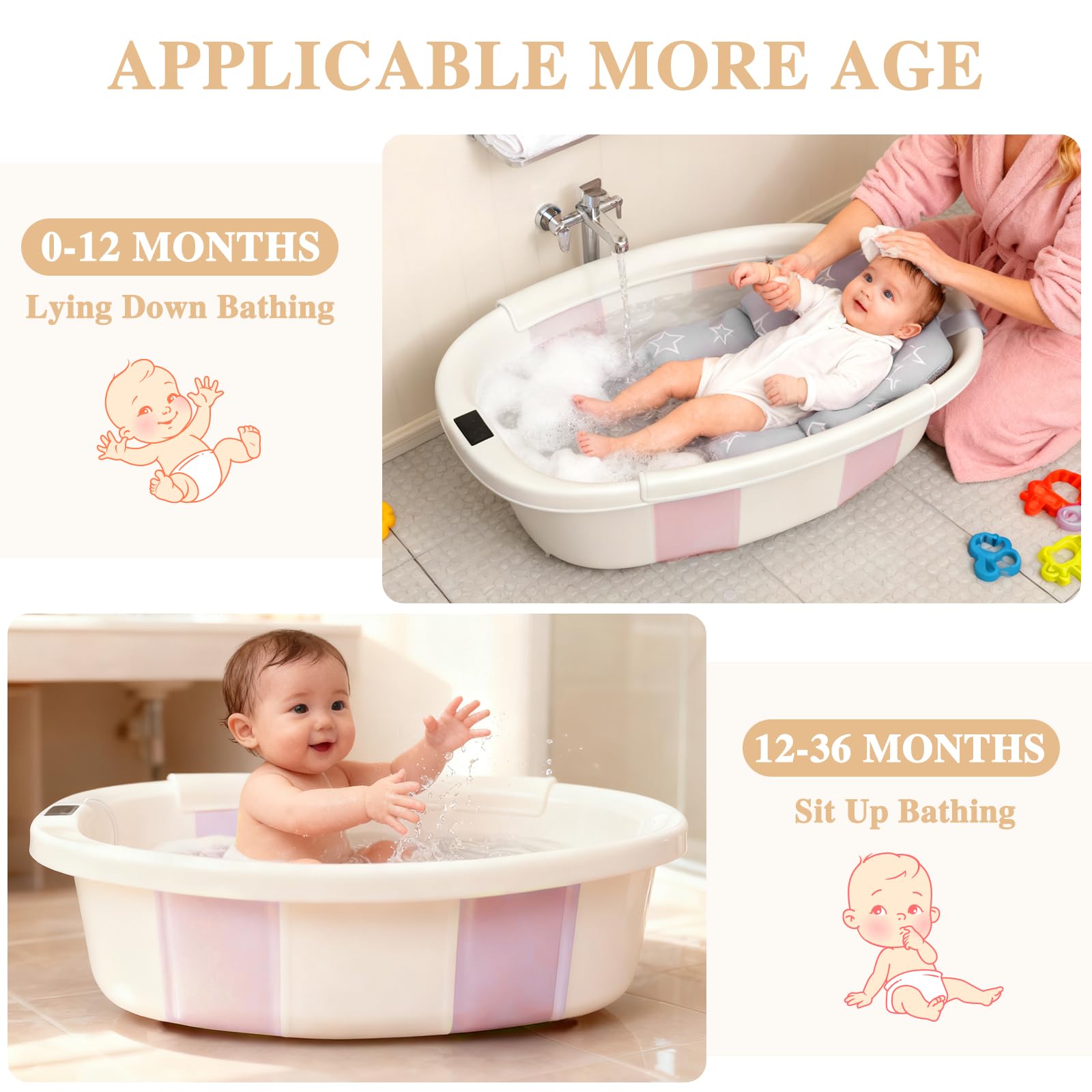 EverKiddo non-slip base keeps tub stable during baths