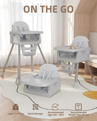 EverKiddo high chair 6 months+ convertible design supports growing meals.