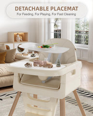 EverKiddo high chair tray is dishwasher-safe for easy cleaning.