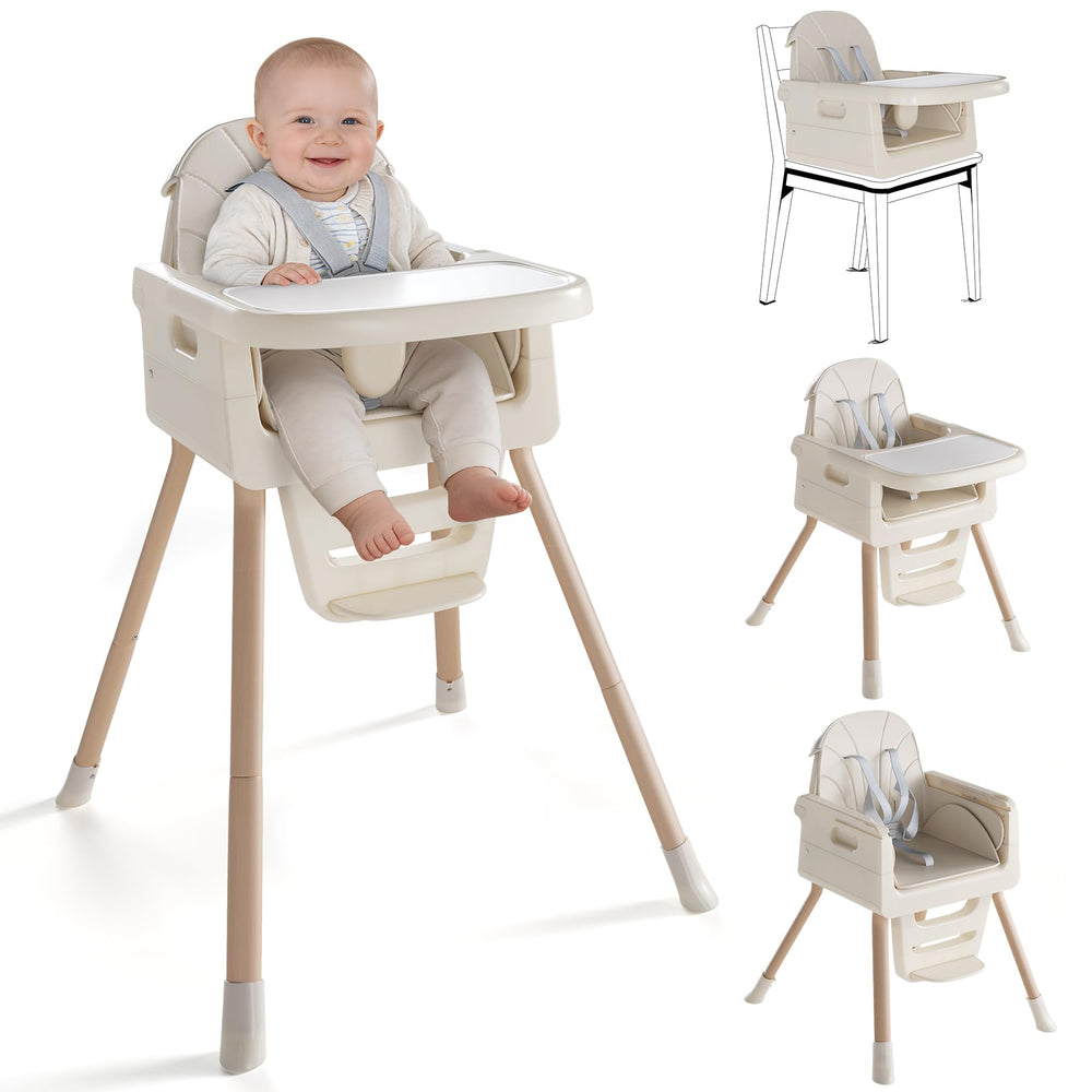 EverKiddo high chair configured in four growth modes for babies.