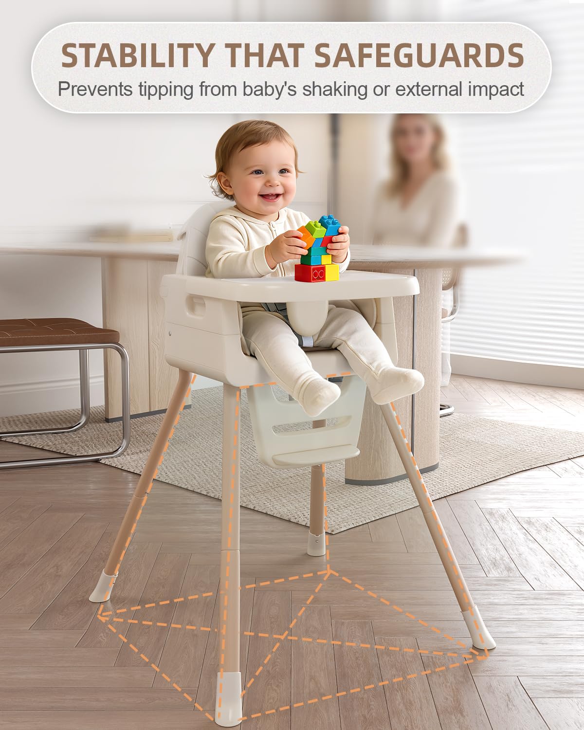 EverKiddo high chair seat pad is machine washable for quick care.