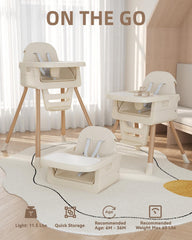 EverKiddo high chair safety harness with anti-tip legs.