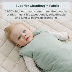 Everyday Bambu Sleep Sack showing two-way zipper for easy changes