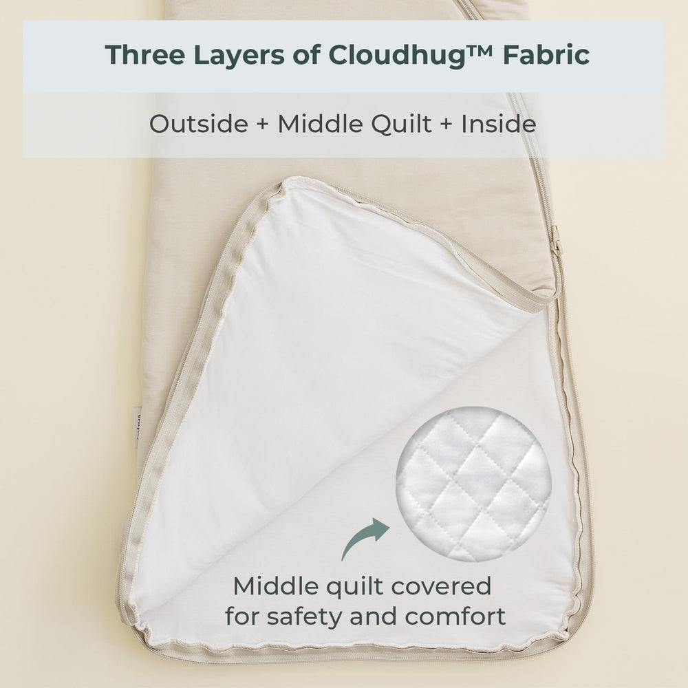 Zipper garages on Everyday Bambu Sleep Sack prevent snagging