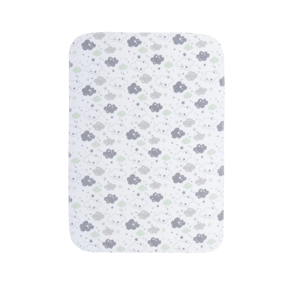 EVERYDAY KIDS solid green burp cloths offer simple, practical use.