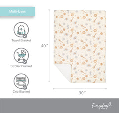 EVERYDAY KIDS baby blanket on crib, plush comfort for bedtime routines