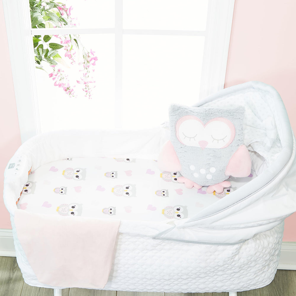 Everyday Kids oval bassinet mattress fit sheets with secure corners