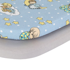EVERYDAY KIDS solid gray bassinet sheet provides a neutral, versatile option for nursery decor.