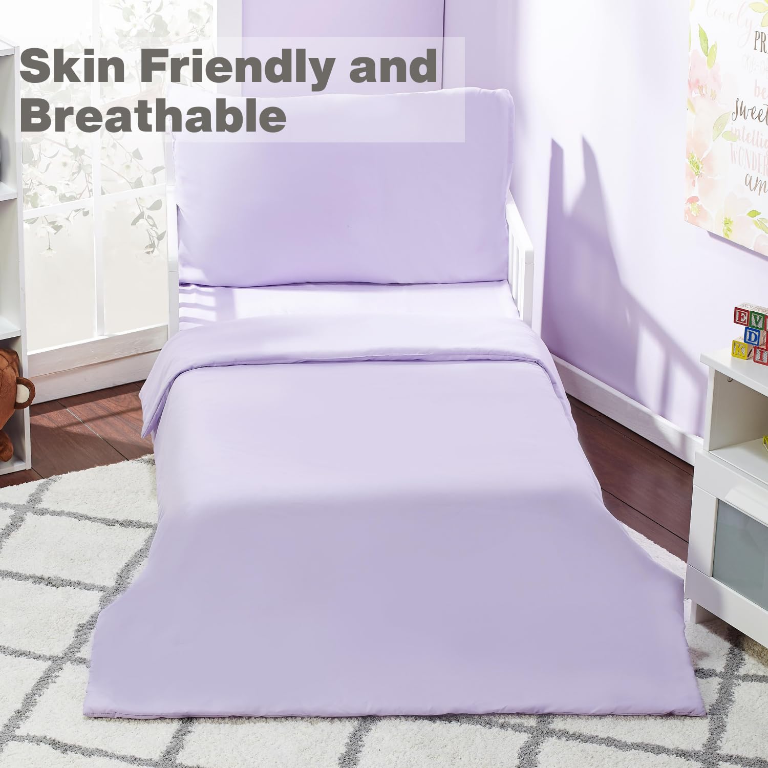 EVERYDAY KIDS brushed microfiber fabric texture feels gentle on skin and easy to care
