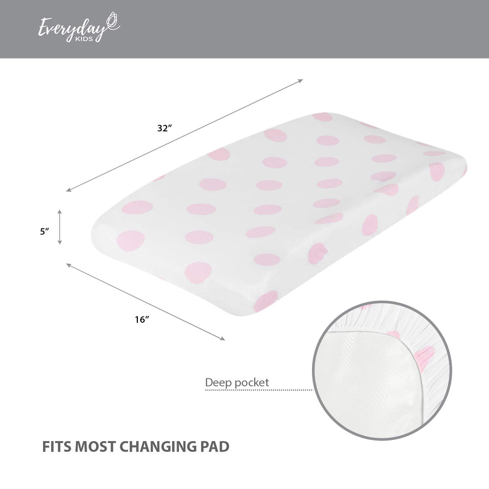 EVERYDAY KIDS changing pad cover ideal for baby girl nursery decor