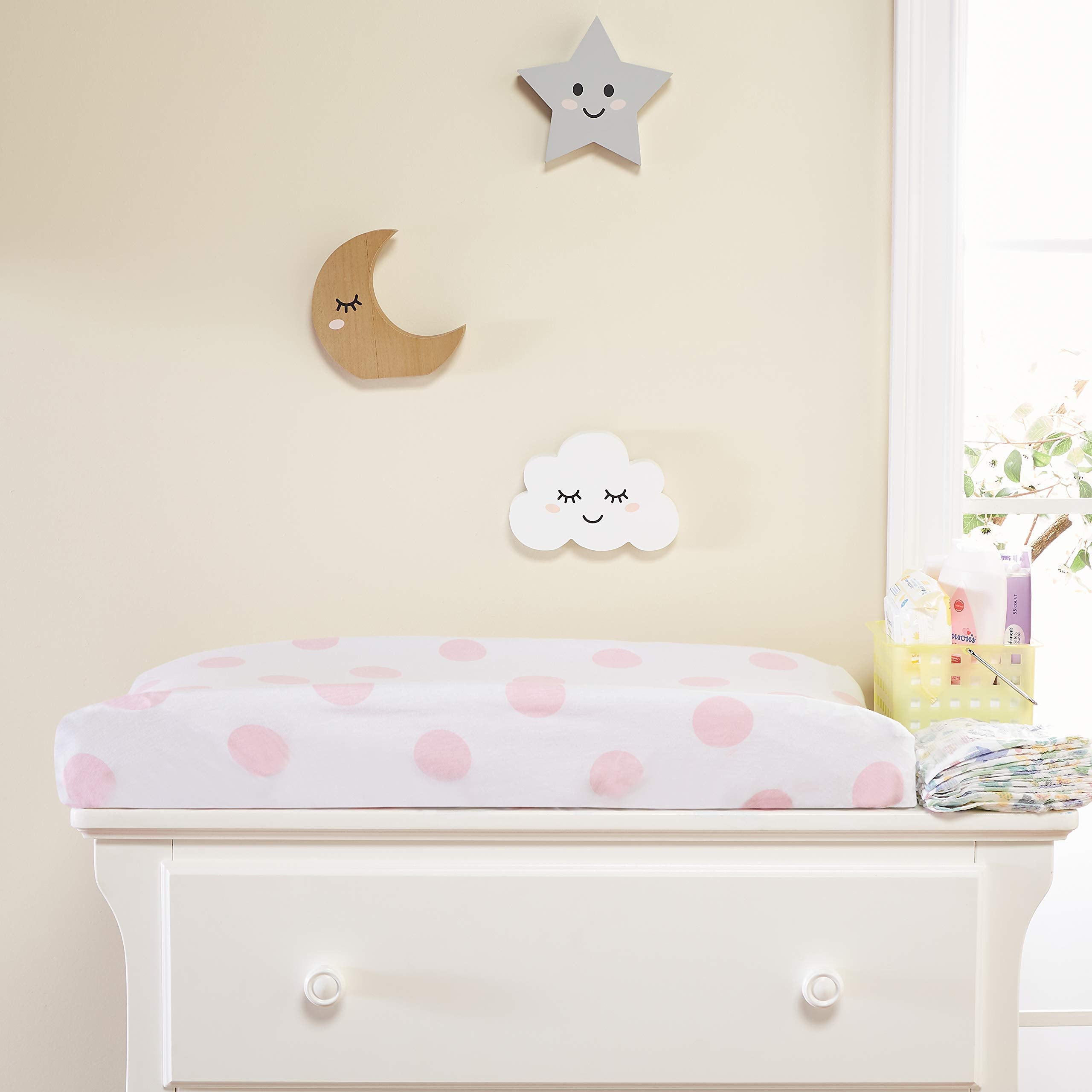 EVERYDAY KIDS changing pad cover built-in eyelets for harness compatibility