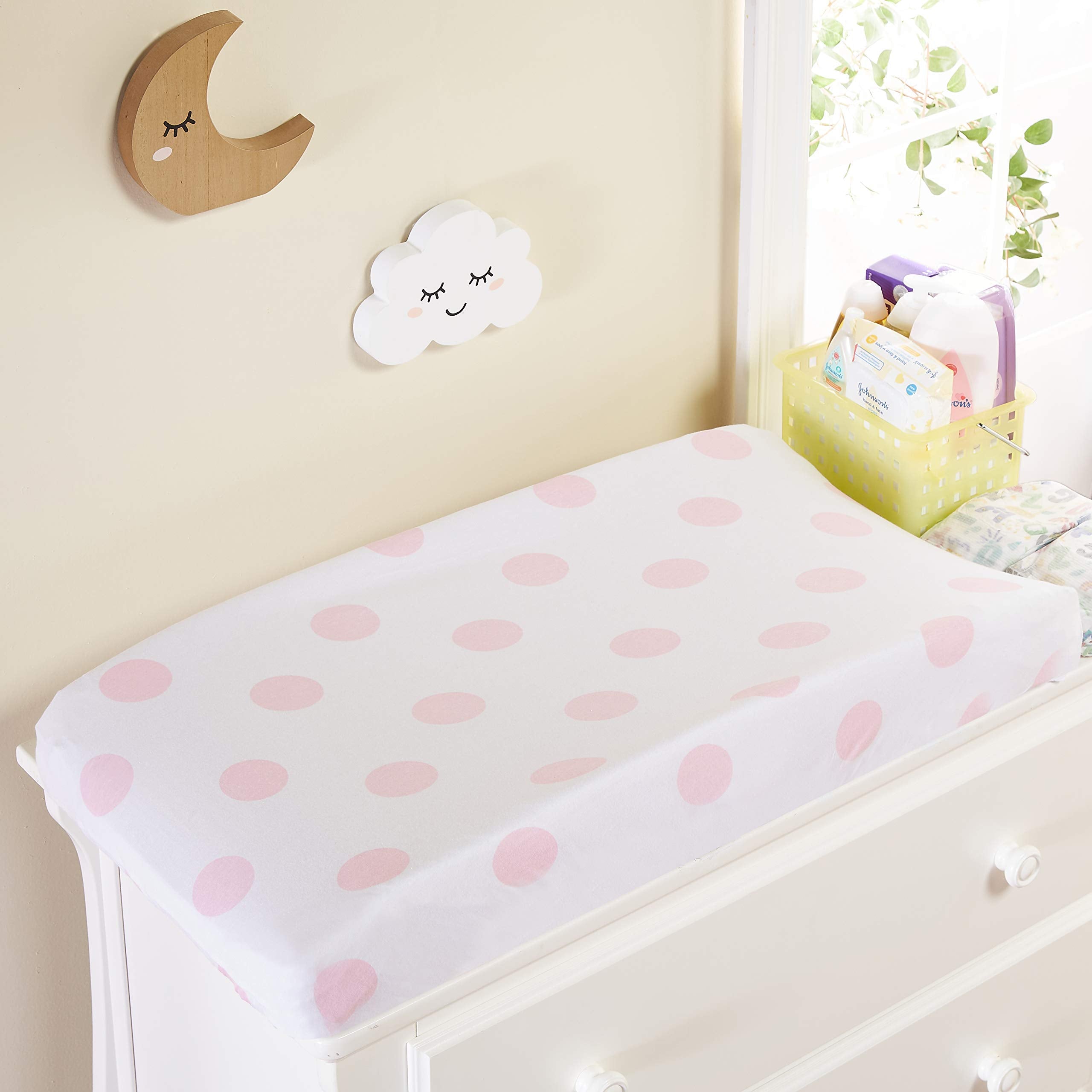 EVERYDAY KIDS changing pad cover jersey-knit fabric highlights breathable texture
