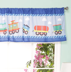 EVERYDAY KIDS valance on a nursery window adds playful color and charm.