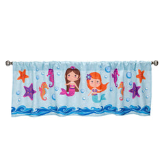 EVERYDAY KIDS coastal design valance for 60x15 inch windows.