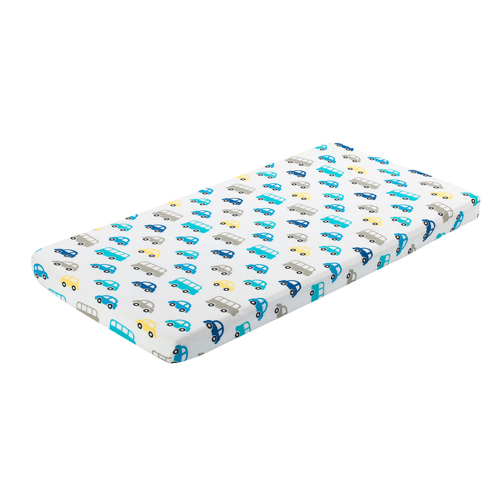 EVERYDAY KIDS cradle sheets fit 18x36 inch mattresses with four-sided elastic