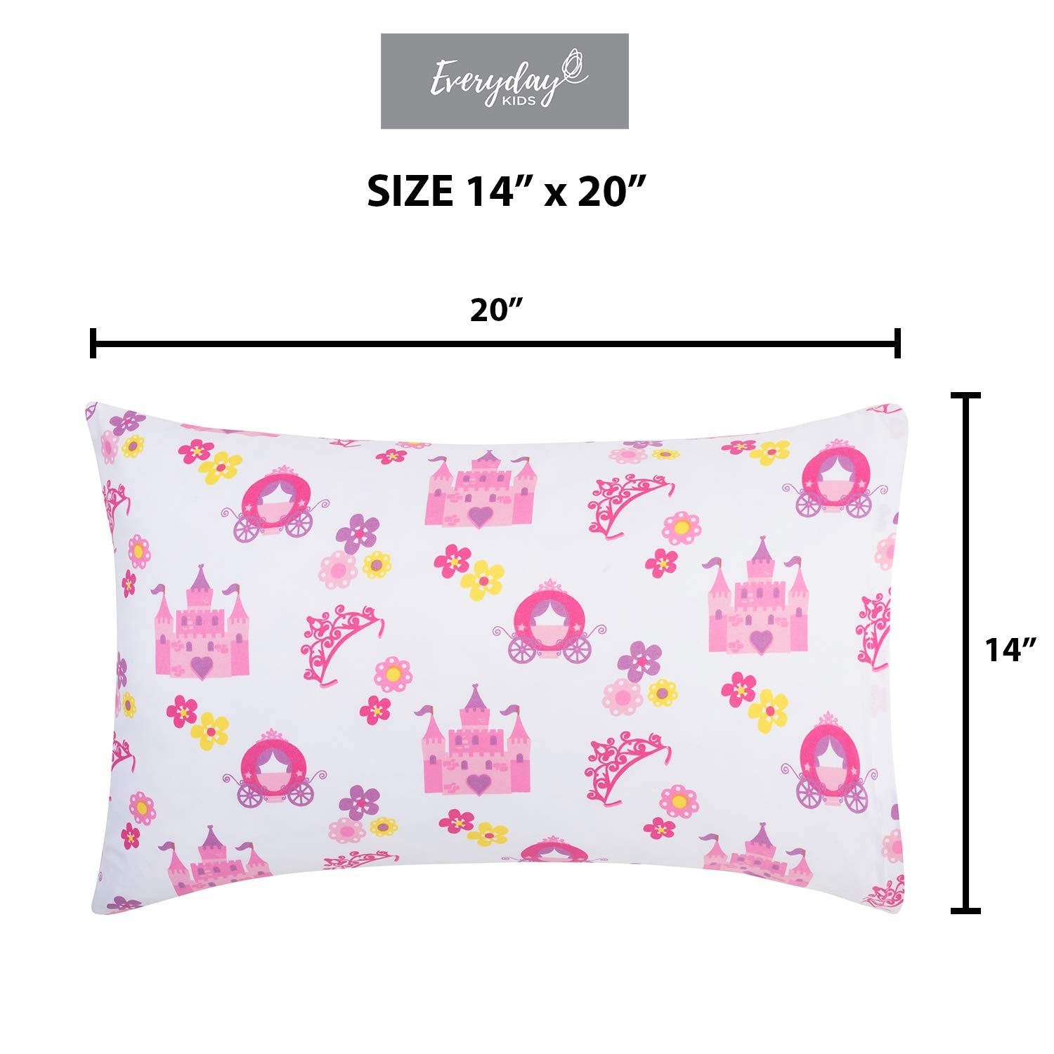 Everyday Kids easy-care pillowcase is machine washable for busy families.