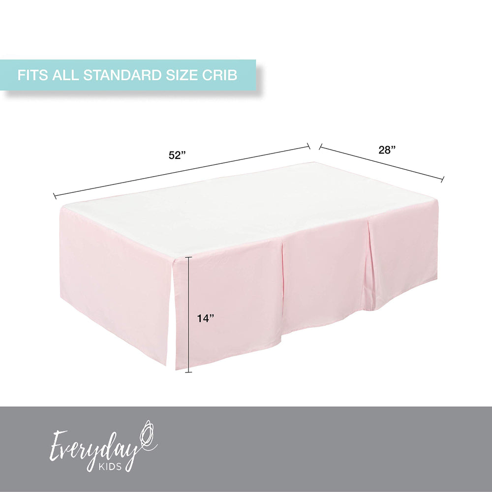 EVERYDAY KIDS machine washable crib skirt simplifies care.
