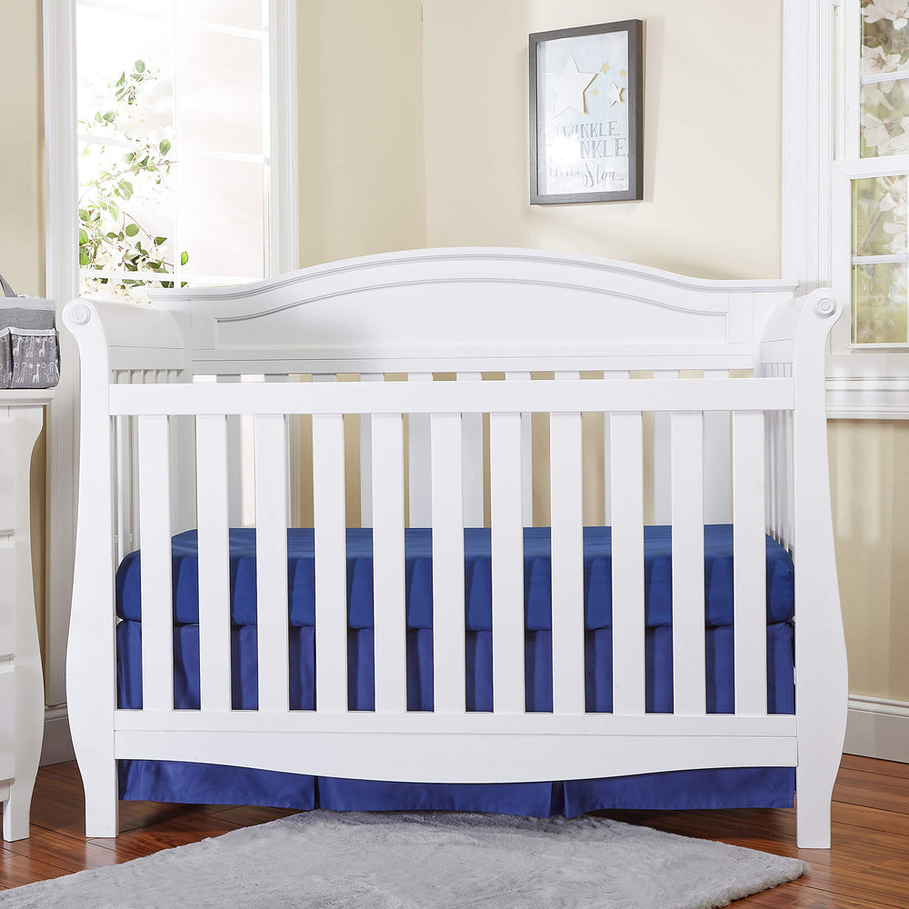 EVERYDAY KIDS pleated crib skirt 52x28 for standard crib mattresses and most toddler beds.