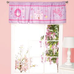 Everyday Kids princess valance with chariot design brightens a nursery window.