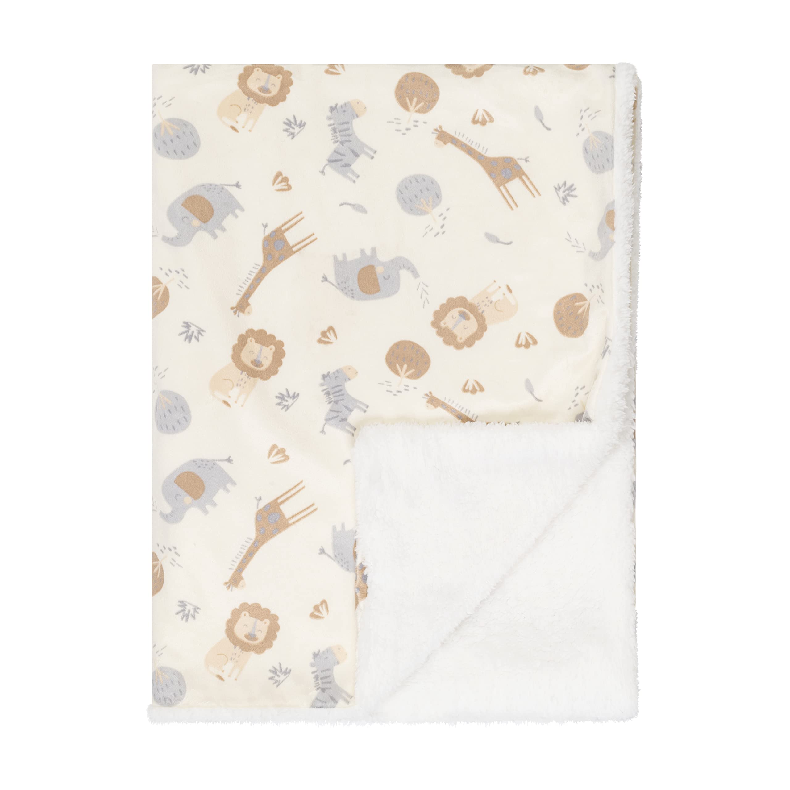 EVERYDAY KIDS sherpa backing closeup, warm lining for cozy naps
