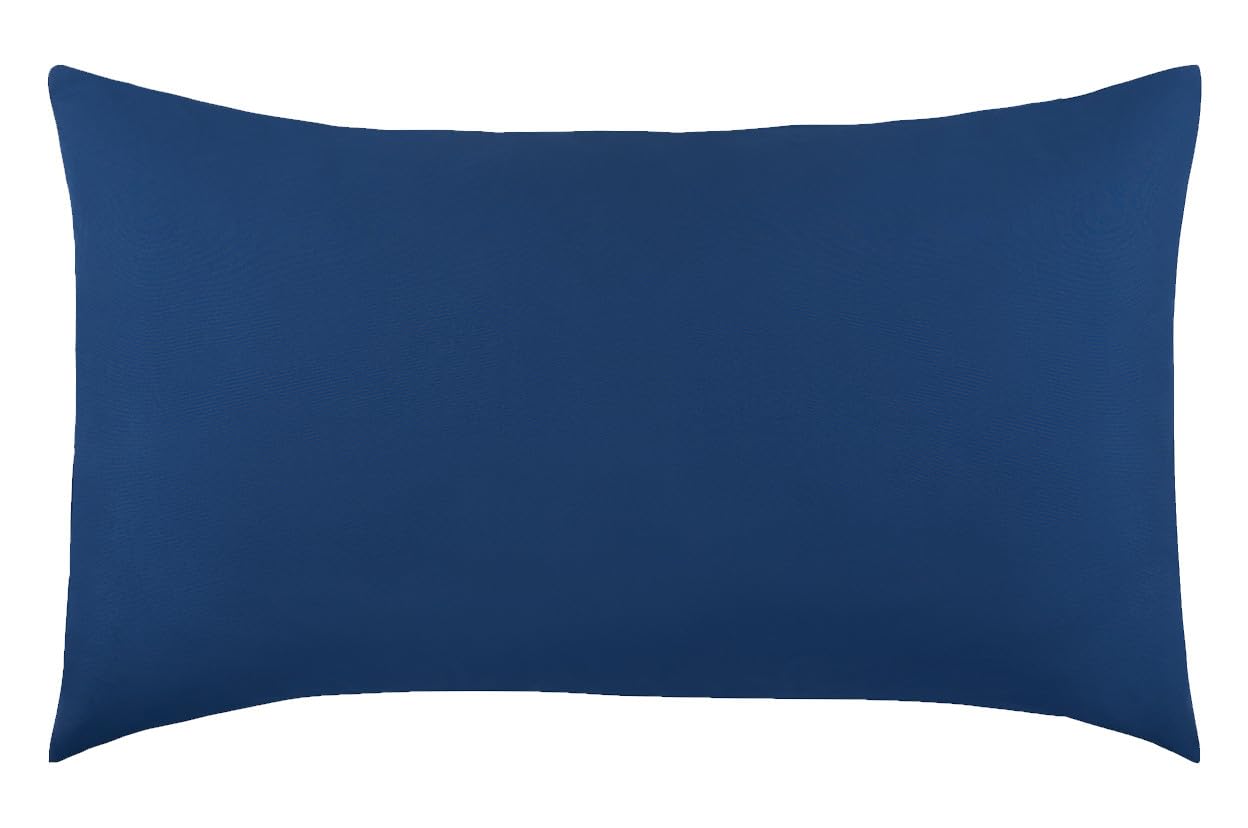 Everyday Kids toddler sheet set pillowcase navy, gentle fabric for easy overnight comfort.