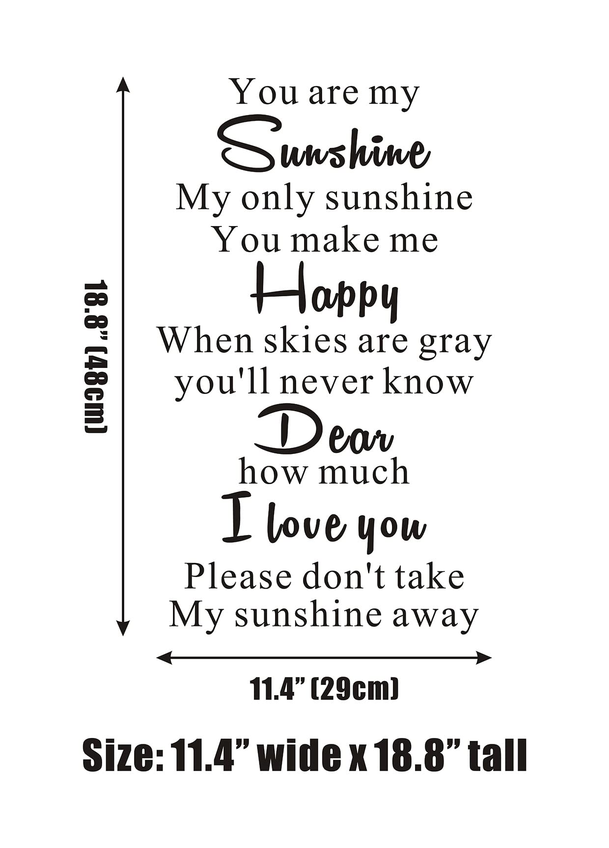 Everysticker4u Sunshine wall sticker for nursery adds warm vibe and simple transfer installation.
