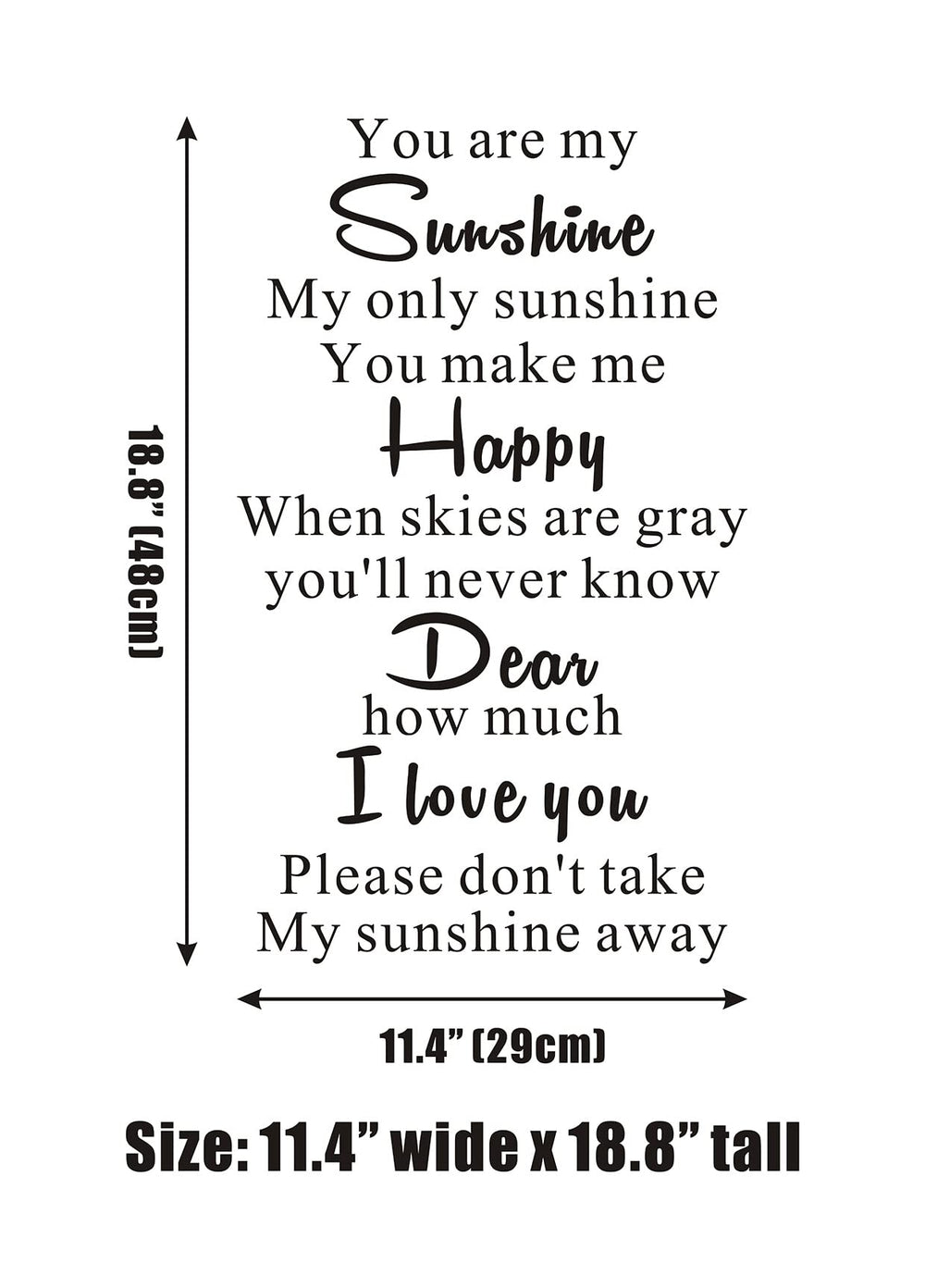 Everysticker4u Sunshine wall sticker for nursery adds warm vibe and simple transfer installation.