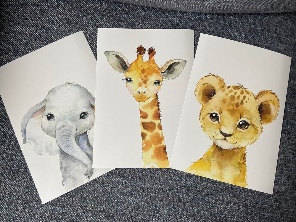 Eviepops Prints elephant print 12x16 brings gentle safari vibe to nursery walls