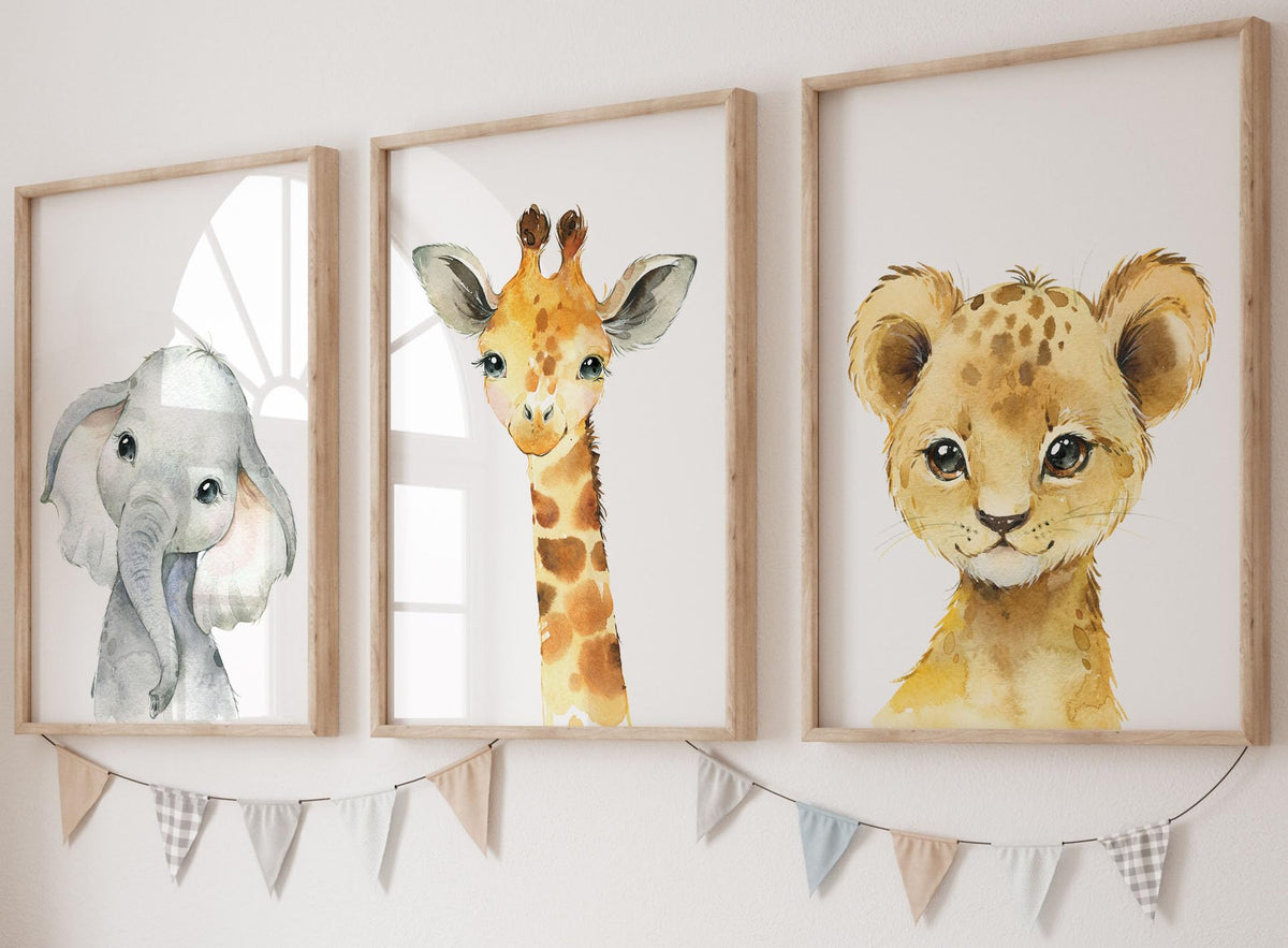 Eviepops Prints giraffe print 12x16 adds playful charm to baby nursery