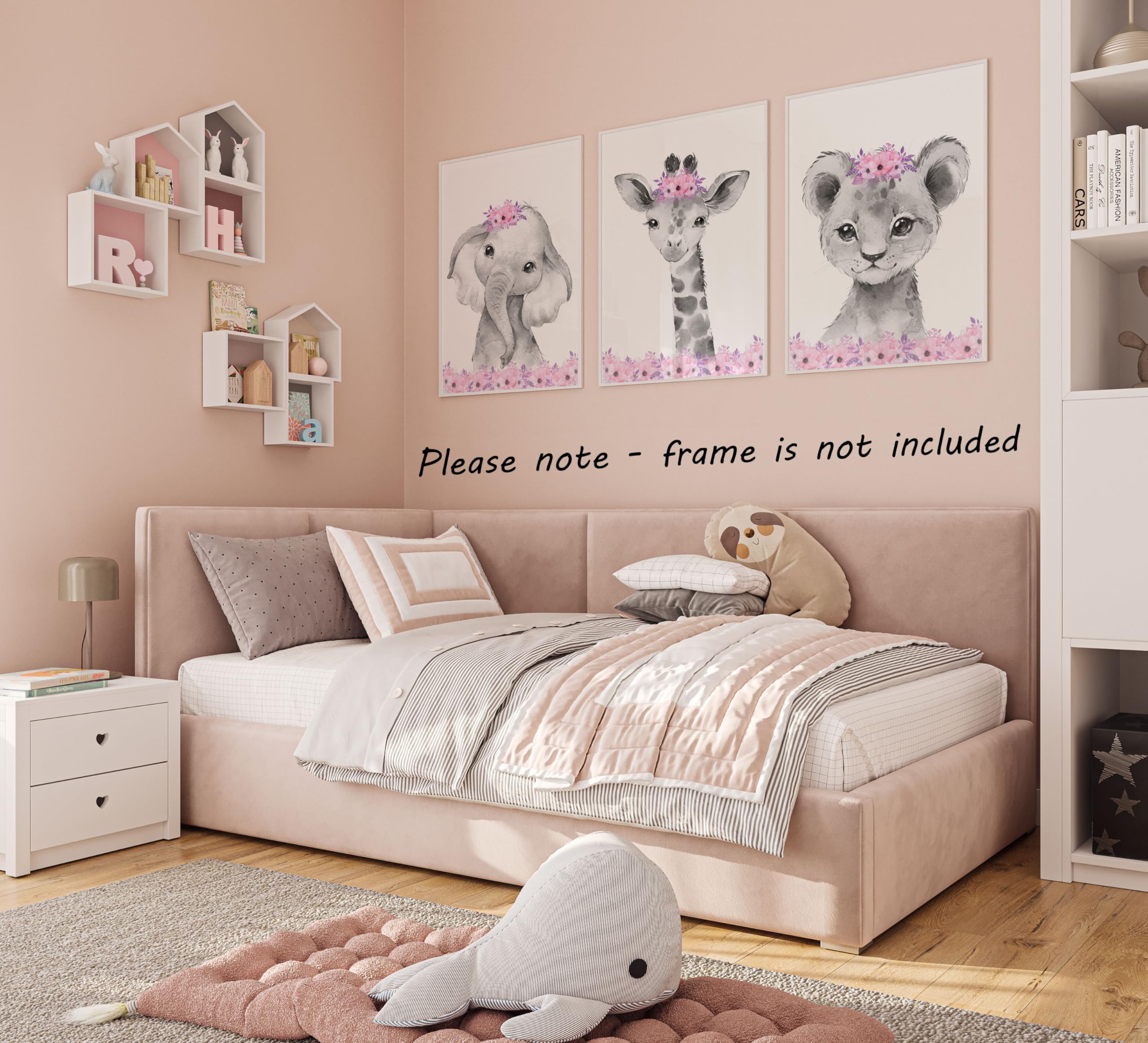 Eviepops Prints safari animals nursery wall art – durable print quality for long-lasting display