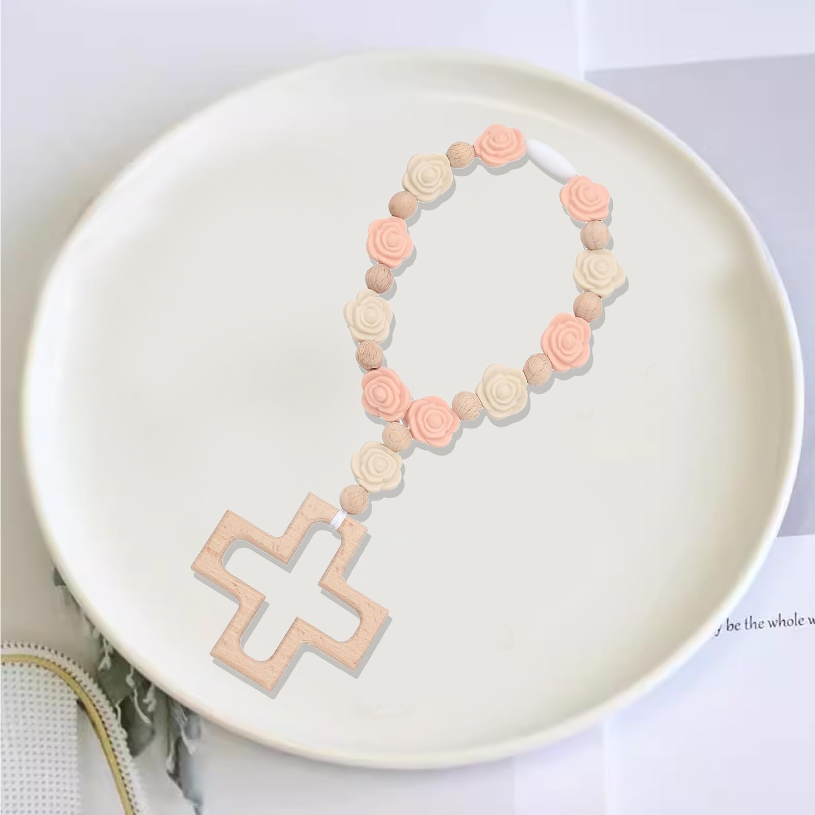 EVKILKJS First Communion gift rosary ready for gifting and display