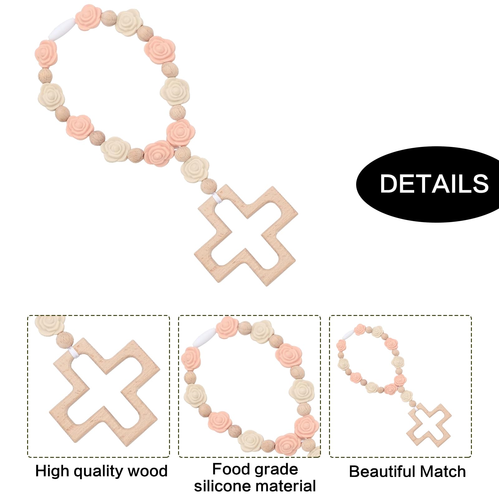 EVKILKJS rosary cross center detail highlighting elegant design for memory