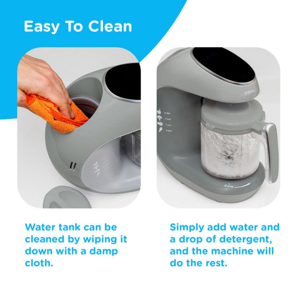 EVLA'S Baby Food Maker BPA-free materials ensure safe food prep.