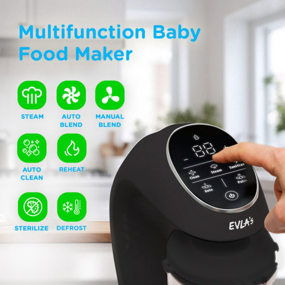 EVLA'S touch screen control for quick temperature and speed adjustments