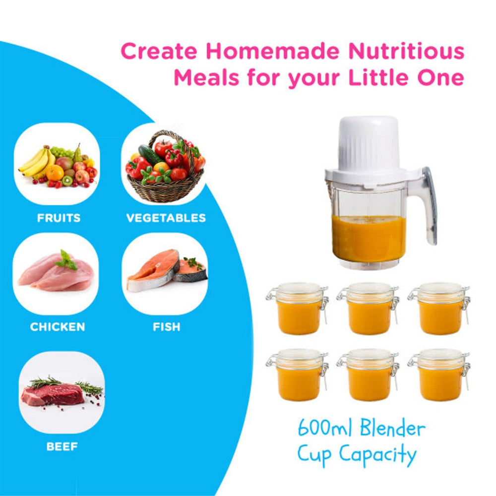 EVLA'S dishwasher-safe parts for easy cleaning after baby meals.