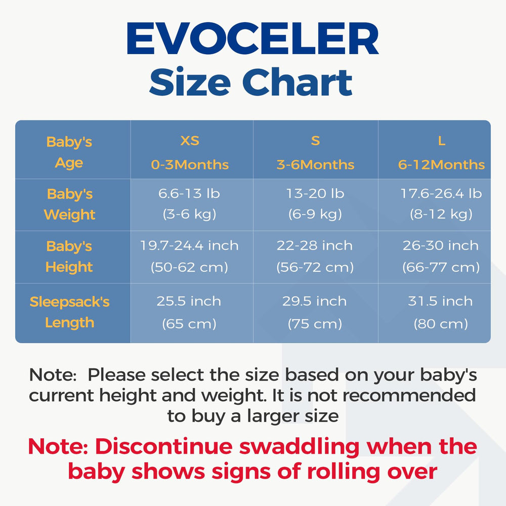 evoceler swaddle sleep sack with 3D mattress provides back support