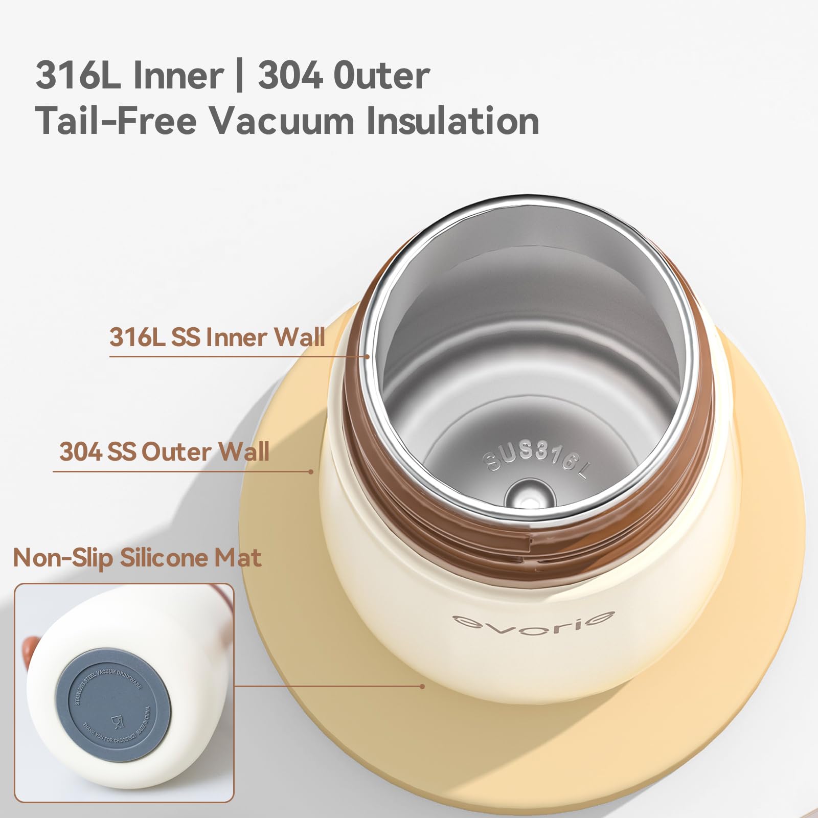 Evorie double-wall insulation highlights temperature retention for drinks