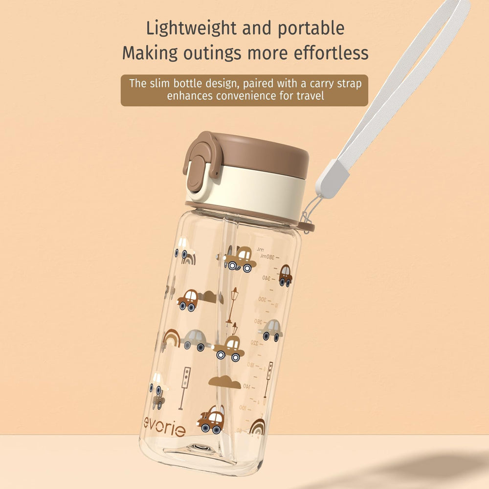 Evorie choco car design bottle for playful hydration.