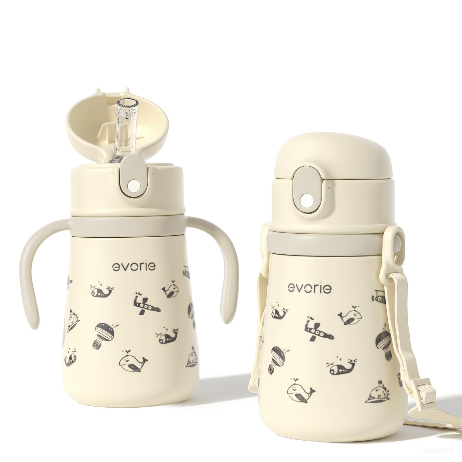 Evorie leak-proof vacuum bottle 11oz durable for daily toddler use
