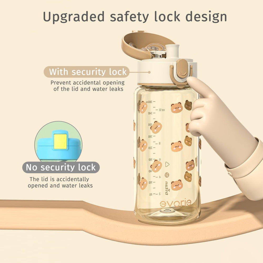 Evorie Tritan bottle with age-appropriate design for 19 months and up.