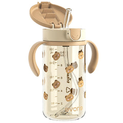 Evorie Tritan spill-proof cup with straw for mess-free on-the-go drinking.