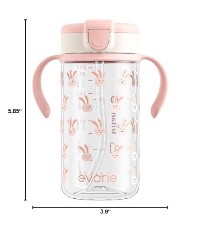 Evorie Tritan spill-proof cup in use by toddler for school or home.