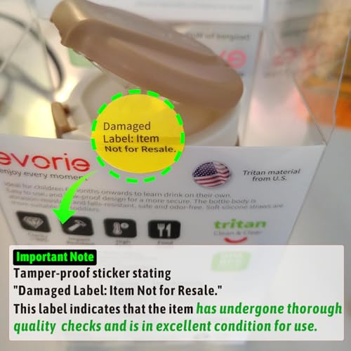 Evorie Tritan weighted straw sippy cup apricot dishwasher-safe for easy cleaning.