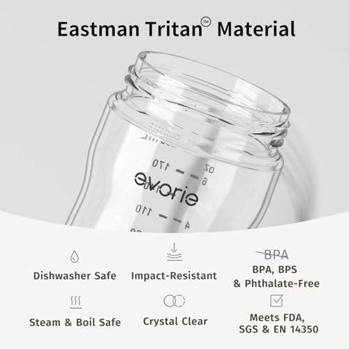 Evorie Tritan weighted straw sippy cup apricot suitable for babies six months and up.